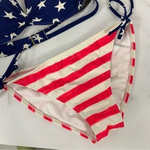 American Flag Two Piece Push-Up Padded Bikini Size Small - Picture 9 of 12